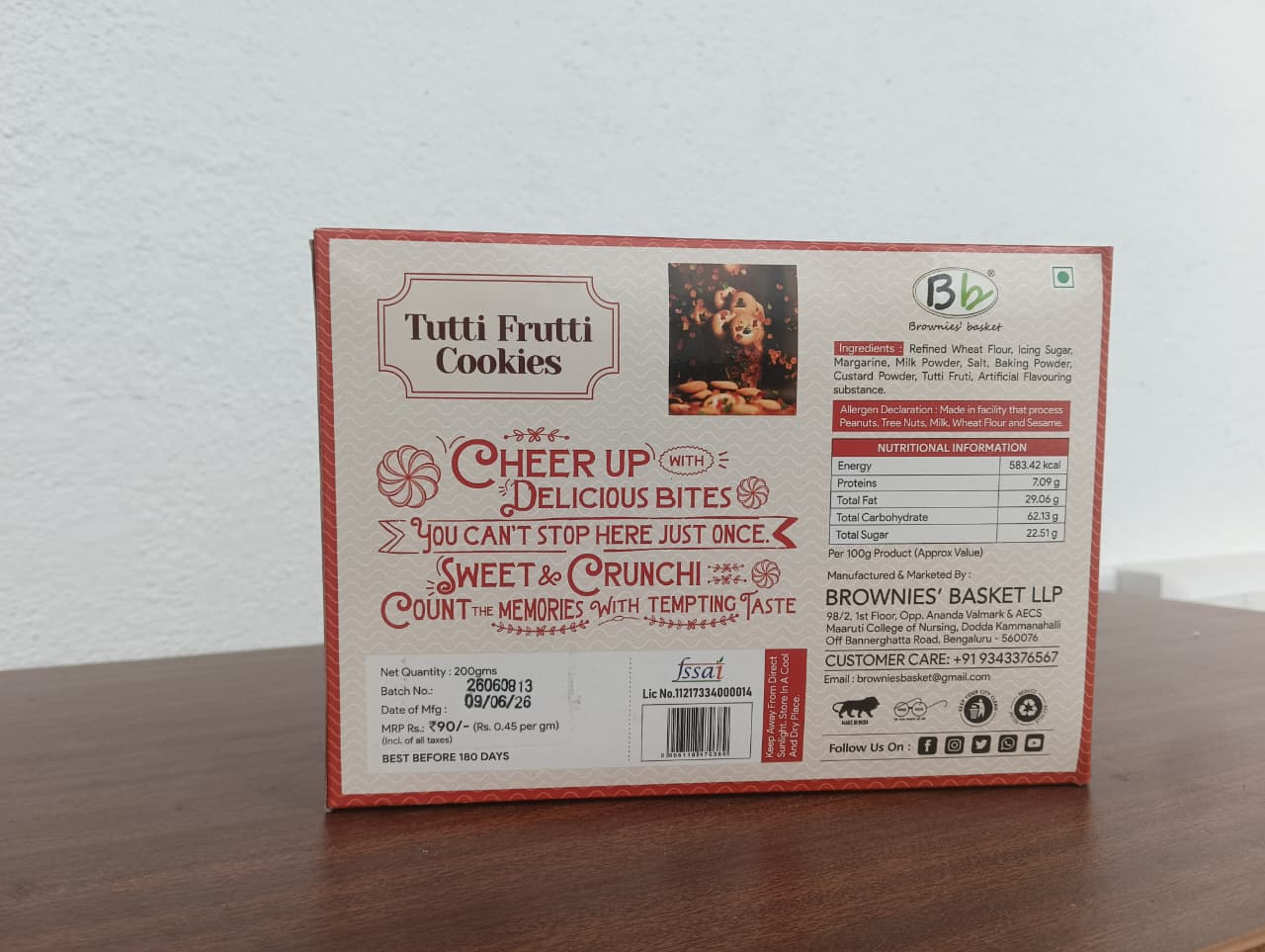 Tutti Frutti Cookies | Buttery Fruit Cookies | Freshly Baked by Brownies Basket