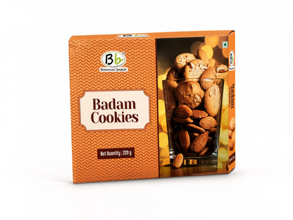 Badam Cookies | Premium Almond Butter Cookies | Brownies Basket