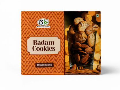 Badam Cookies | Premium Almond Butter Cookies | Brownies Basket