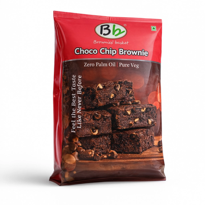 Choco Chip Brownie | Fudgy Brownie Loaded with Chocolate Chips | Brownies Basket