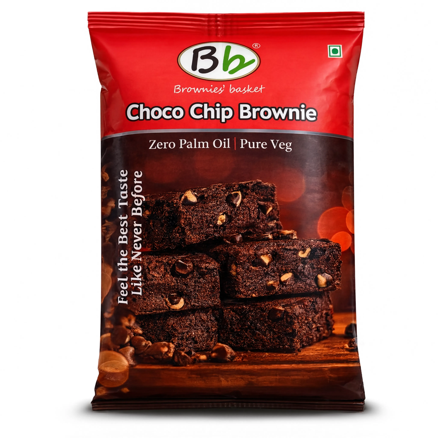 Choco Chip Brownie | Fudgy Brownie Loaded with Chocolate Chips | Brownies Basket