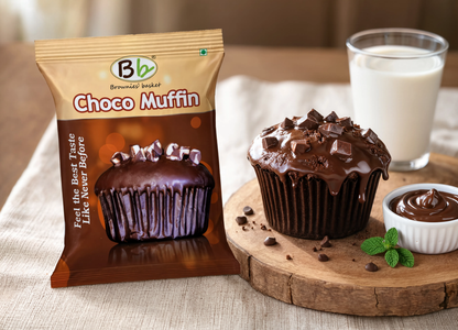 Chocolate Muffin | Soft & Moist Choco Muffin | Brownies Basket