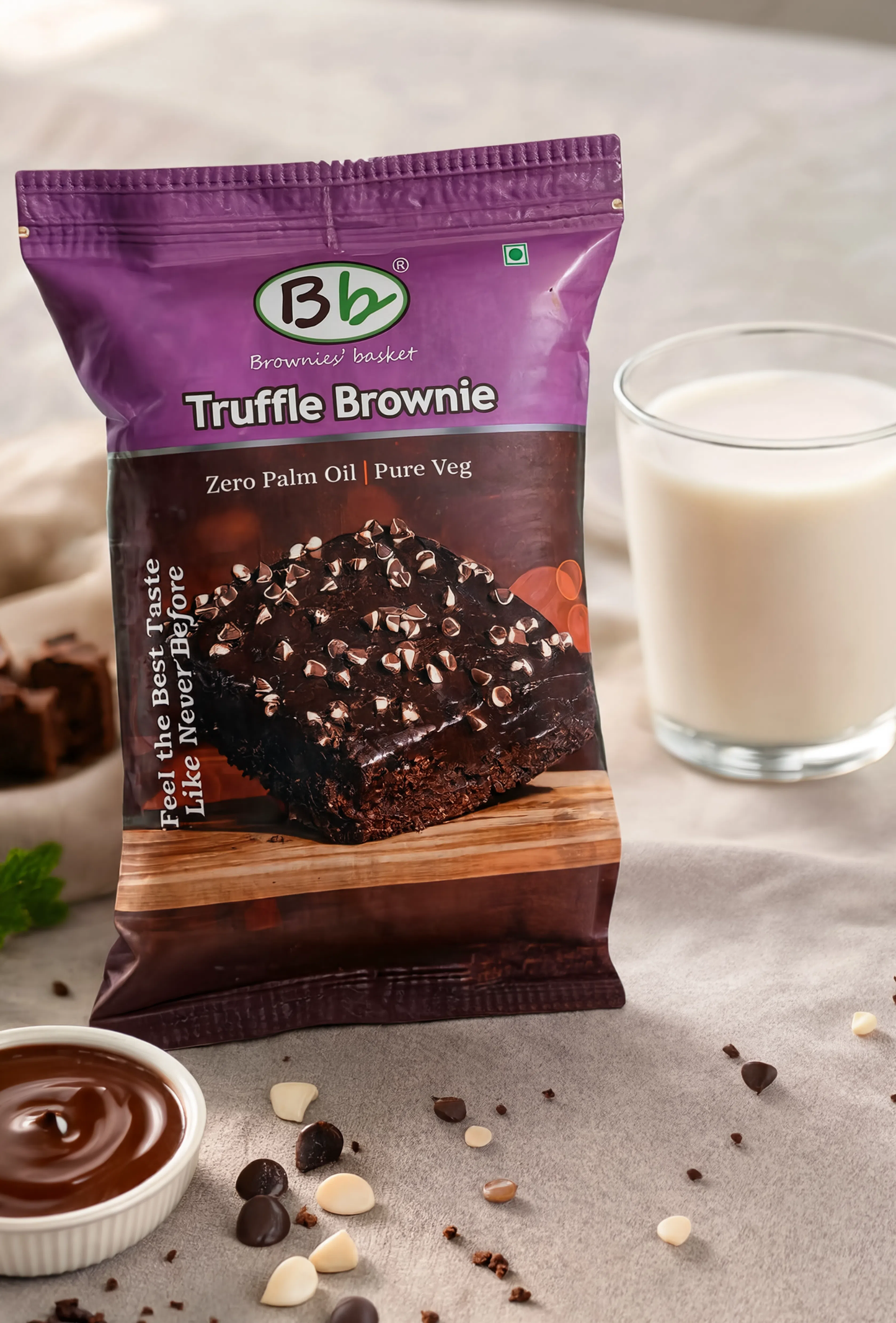 Chocolate Truffle Brownie | Decadent Fudgy Brownie | Brownies Basket