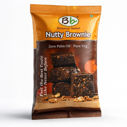 Nutty Brownie | Rich Chocolate Brownie Loaded with Nuts | Brownies Basket