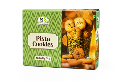 Pista Cookies | Premium Pistachio Butter Cookies | Brownies Basket