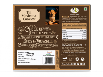 Til Mexican Cookies | Sesame Seed Crunch Cookies | Brownies Basket