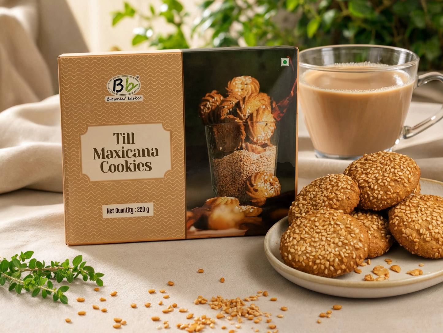 Til Mexican Cookies | Sesame Seed Crunch Cookies | Brownies Basket