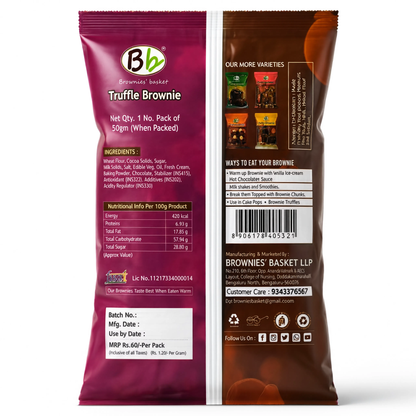 Chocolate Truffle Brownie | Decadent Fudgy Brownie | Brownies Basket