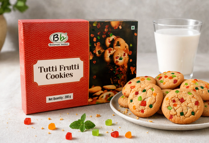 Tutti Frutti Cookies | Buttery Fruit Cookies | Freshly Baked by Brownies Basket