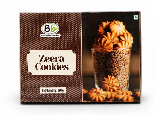 zeera Cookies | Crispy Cumin Cookies | Tea-Time Biscuits by Brownies Basket